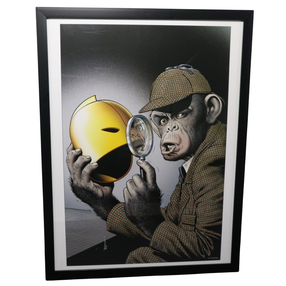 DC Comics Framed Art Detective Chimp Fate Brian Bolland #Comic Cover 12x16